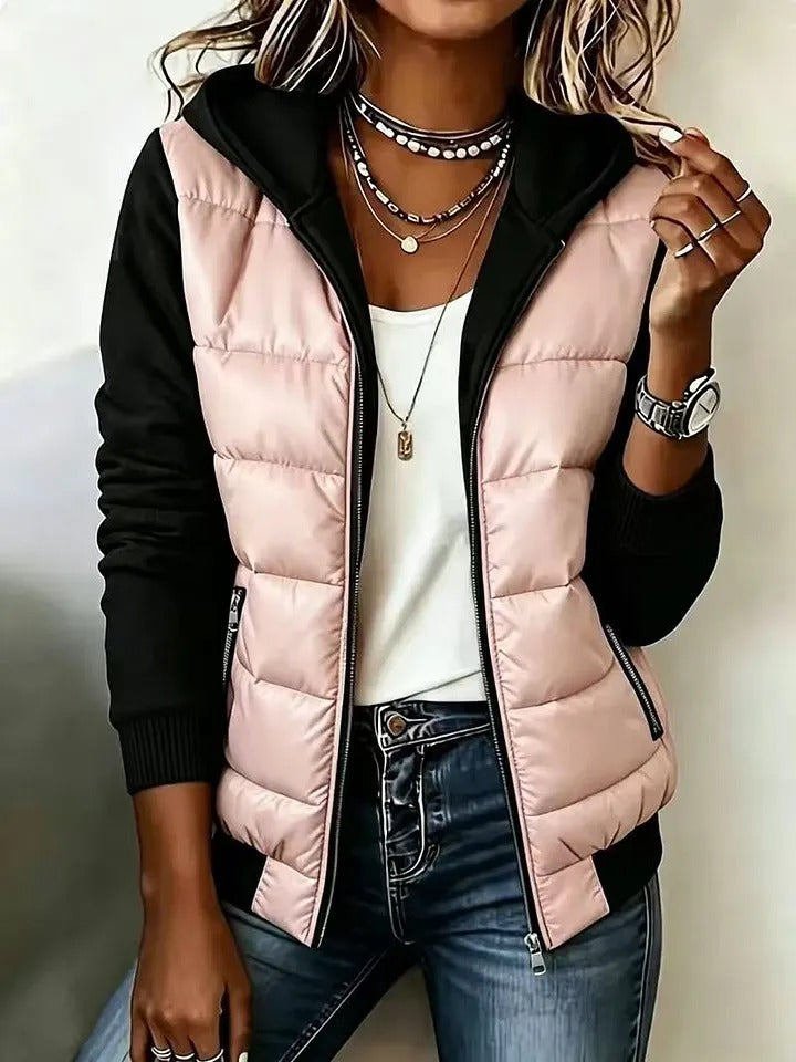 Women's Hooded Color-Block Jacket