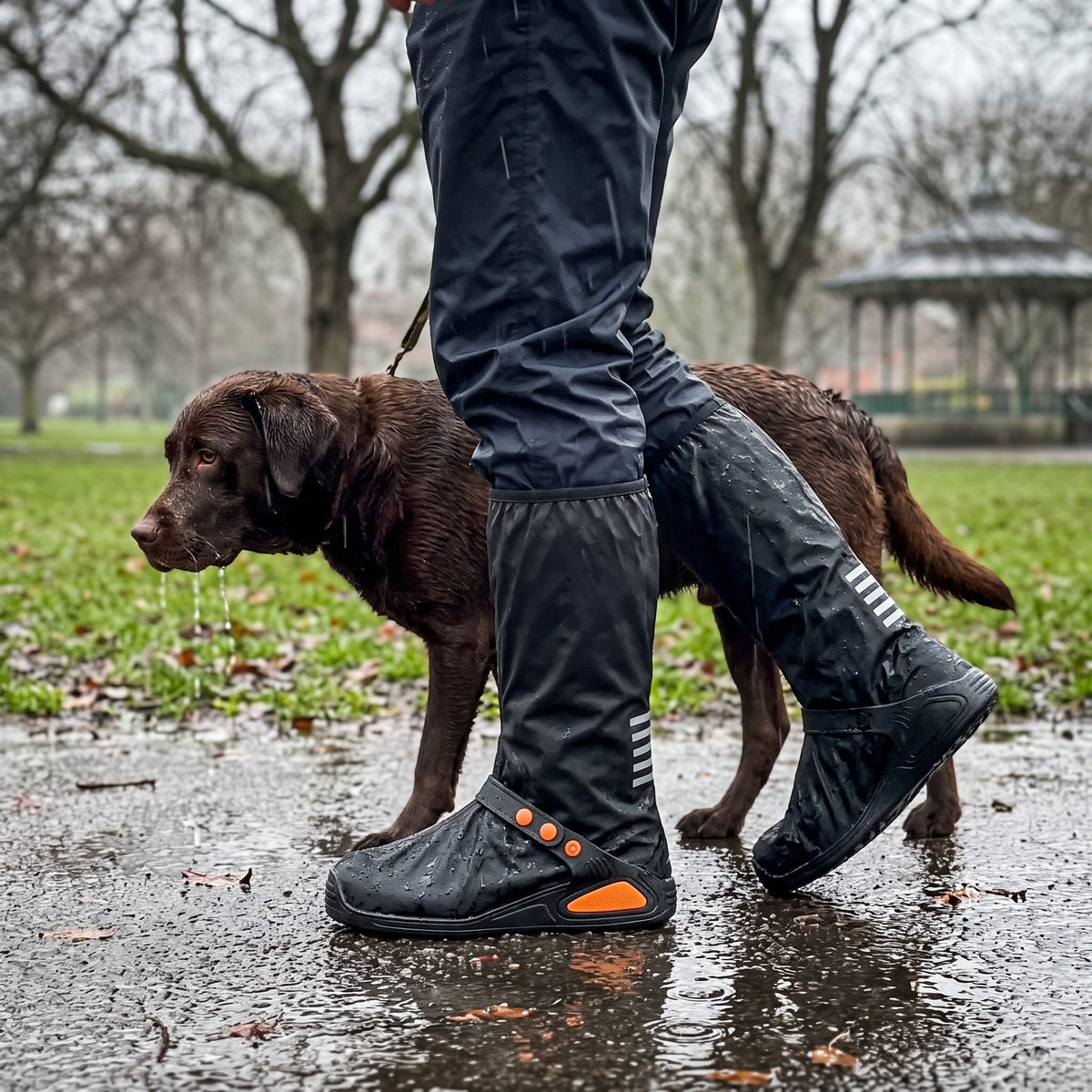 Durable Waterproof Shoe Covers with Zipper