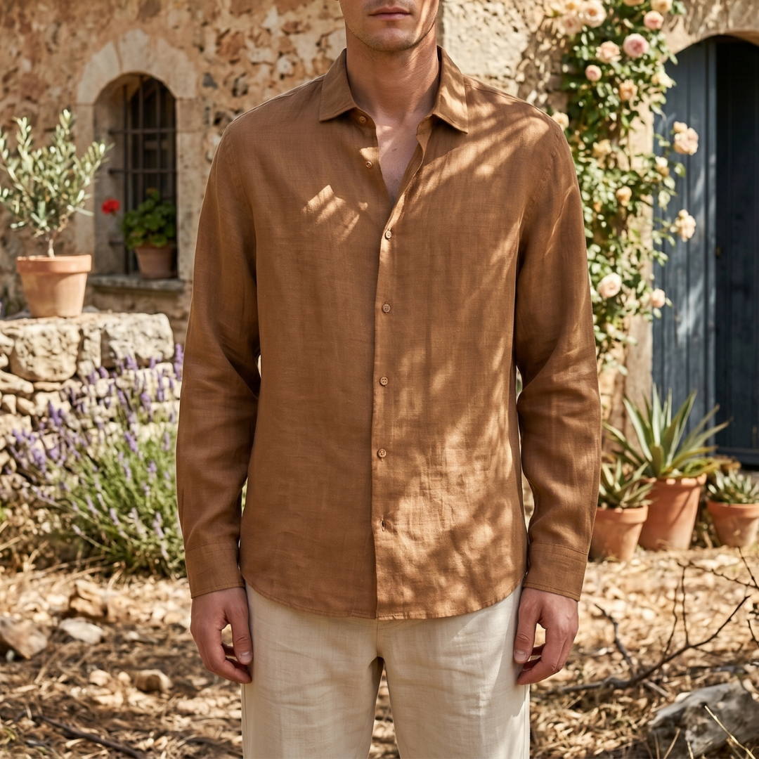 Celrien | Men’s Long Sleeve Casual Shirt Summer Button Up