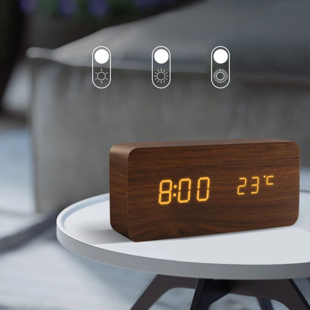 Celrien | Woodverge Digital Wooden Tabletop Clock