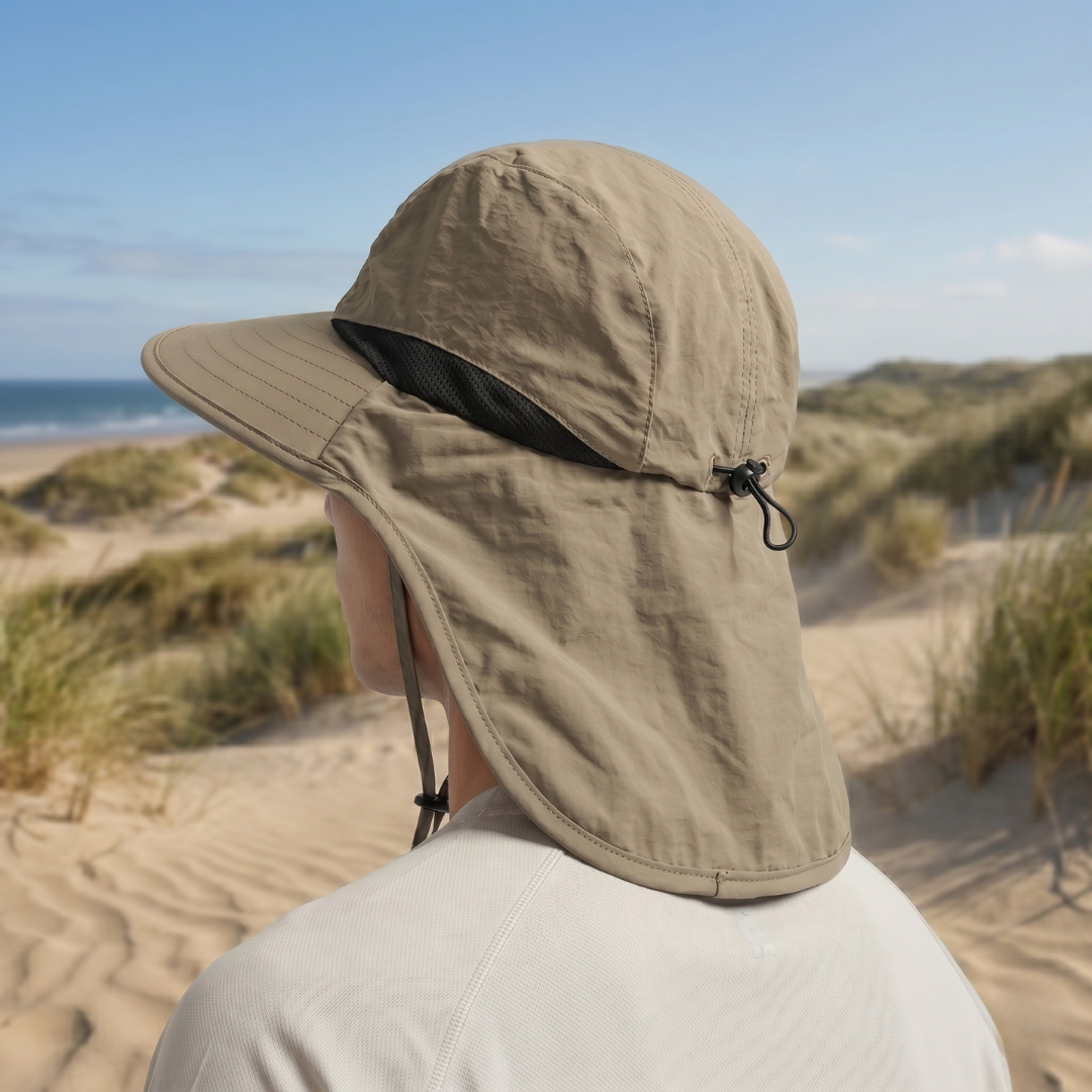 Celrien | Brimveil Wide-Brim Sun Hat With Neck Flap
