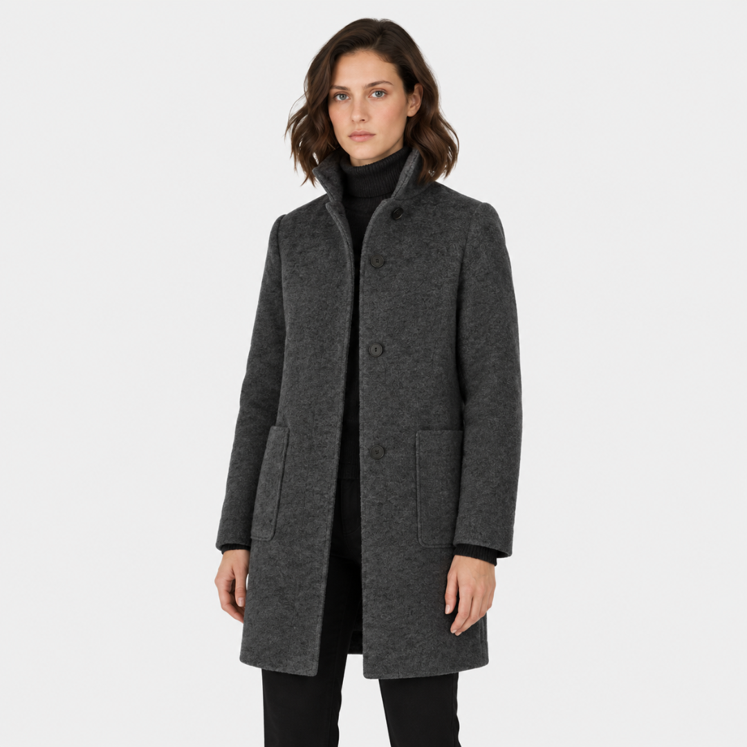Celrien | Women's Wool Blend Coat – Classic Tailored Overcoat