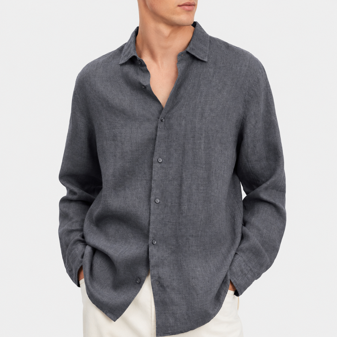 Celrien | Men’s Long Sleeve Casual Shirt Summer Button Up