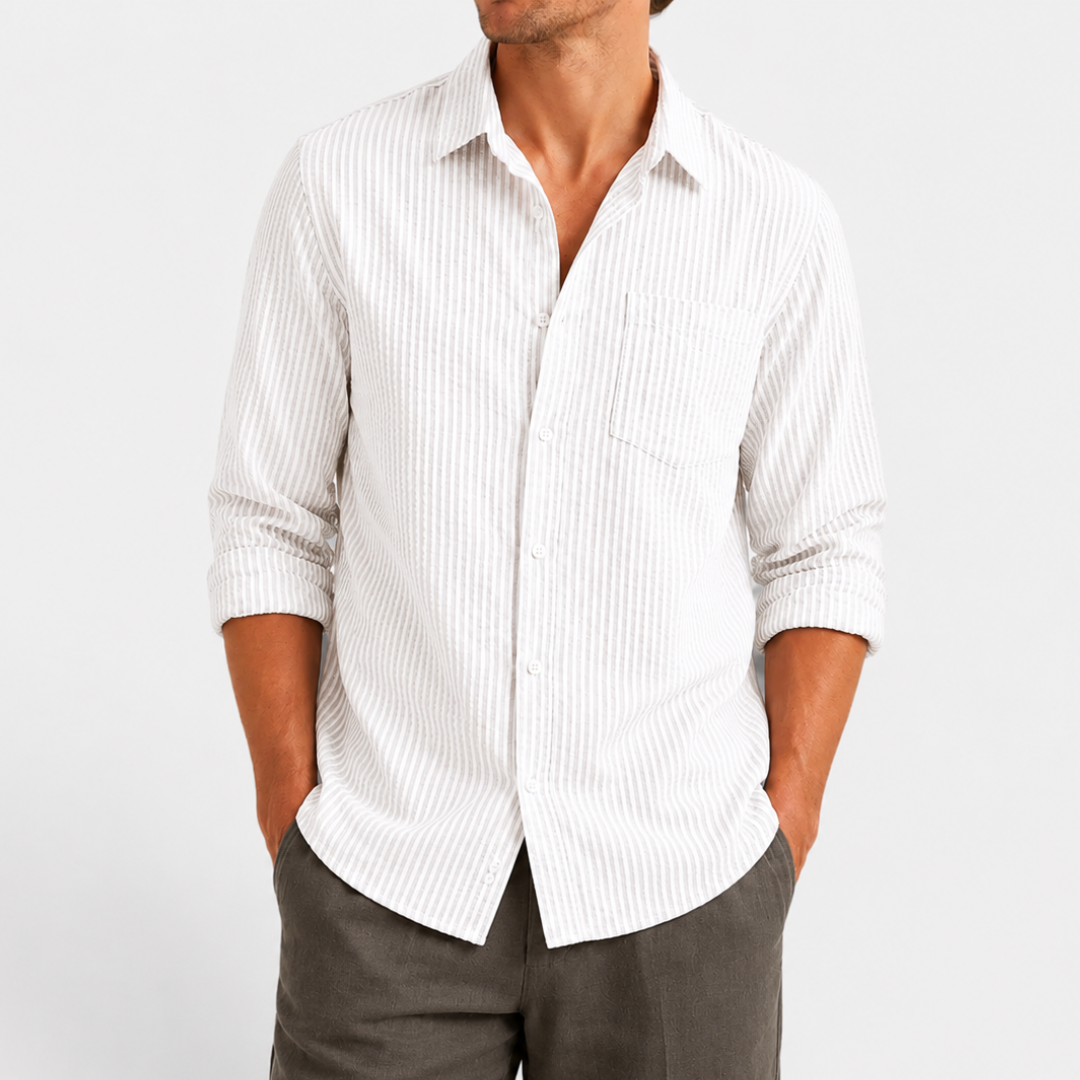 Celrien | Men’s Non-Wrinkle Striped Shirt for Business Casual Wear
