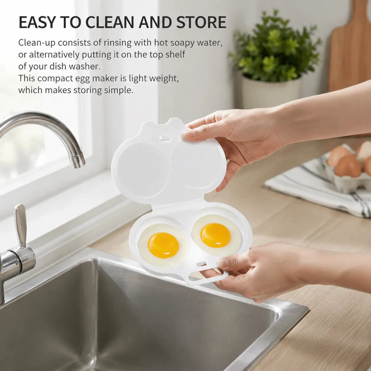 2-Pack Easy-To-Clean Microwave Omelette Maker, Multifunctional Egg Poacher