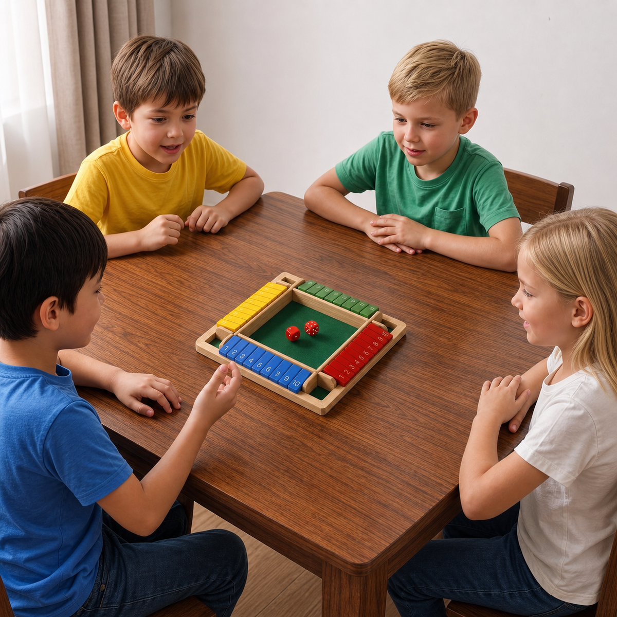 ShutTheBox Family Game 4 Player Set