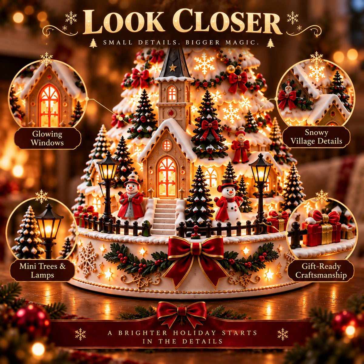 Christmas Village Lightscape Tree