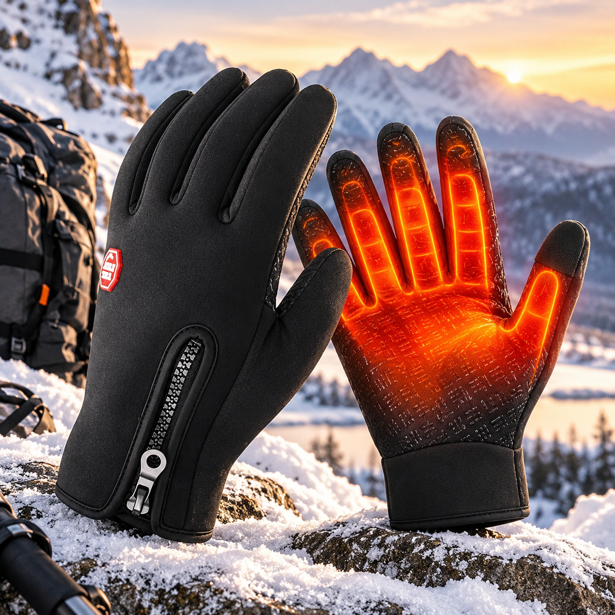 Heated Gloves Waterproof Winter Gloves