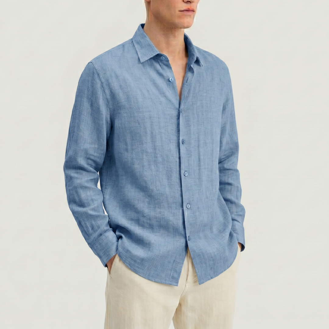 Celrien | Men’s Casual Vacation Shirt Long Sleeve Relaxed Fit