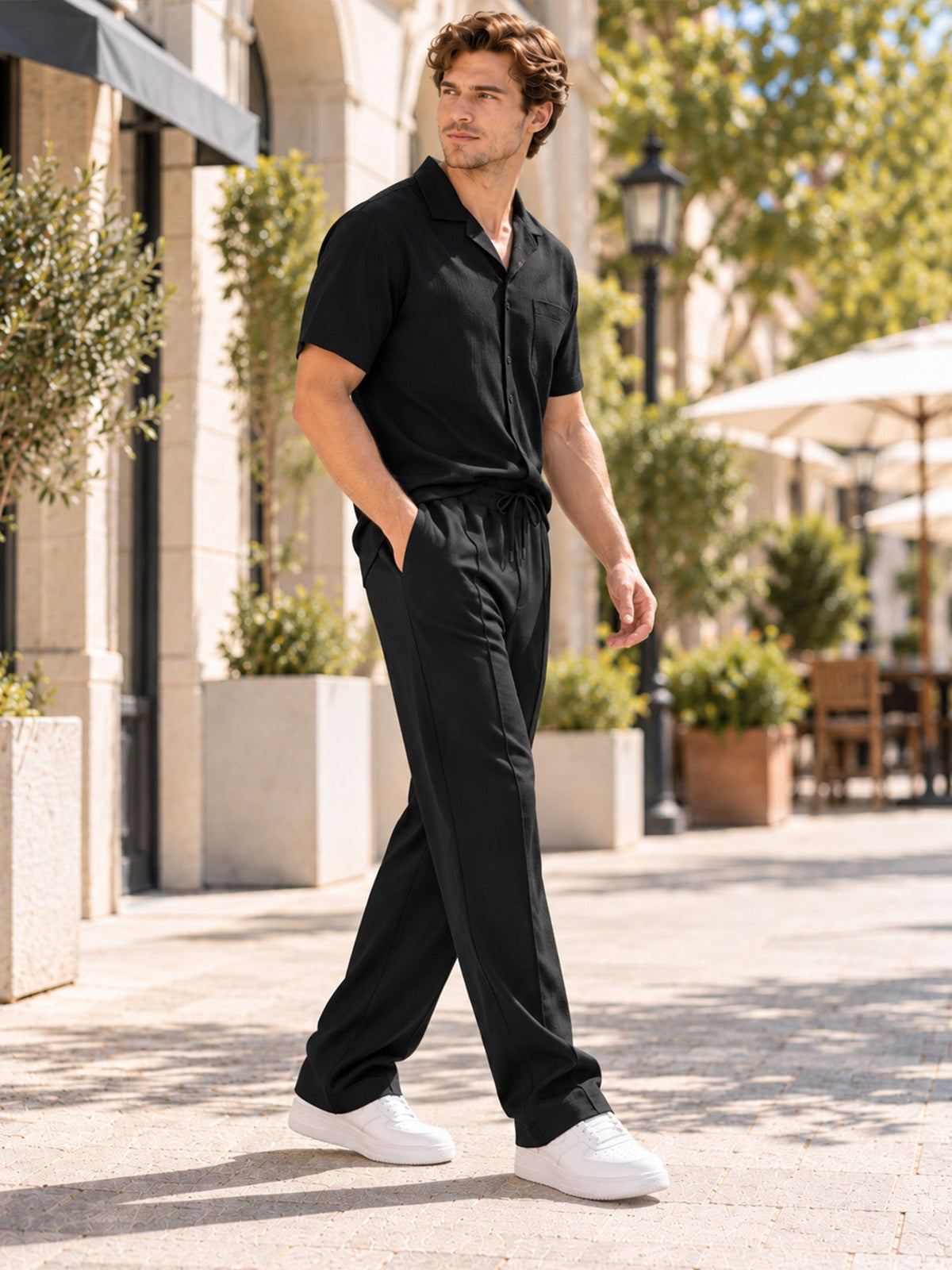 Casual Loose Fit Sports Trousers for Men