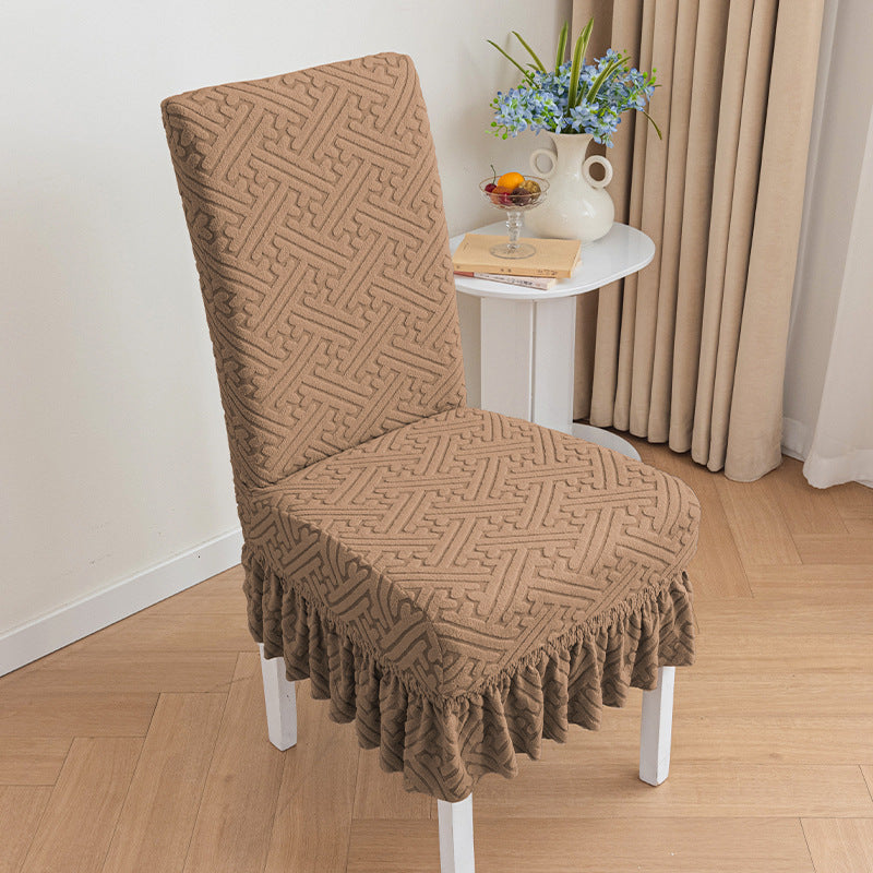 Elegant Ruffled Chair Slipcover