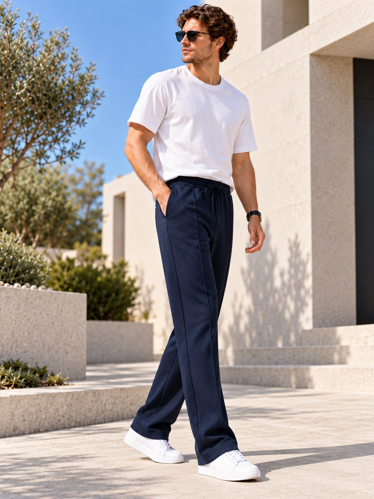 Casual Loose Fit Sports Trousers for Men