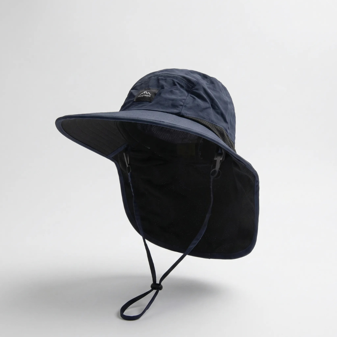 Celrien | Brimveil Wide-Brim Sun Hat With Neck Flap