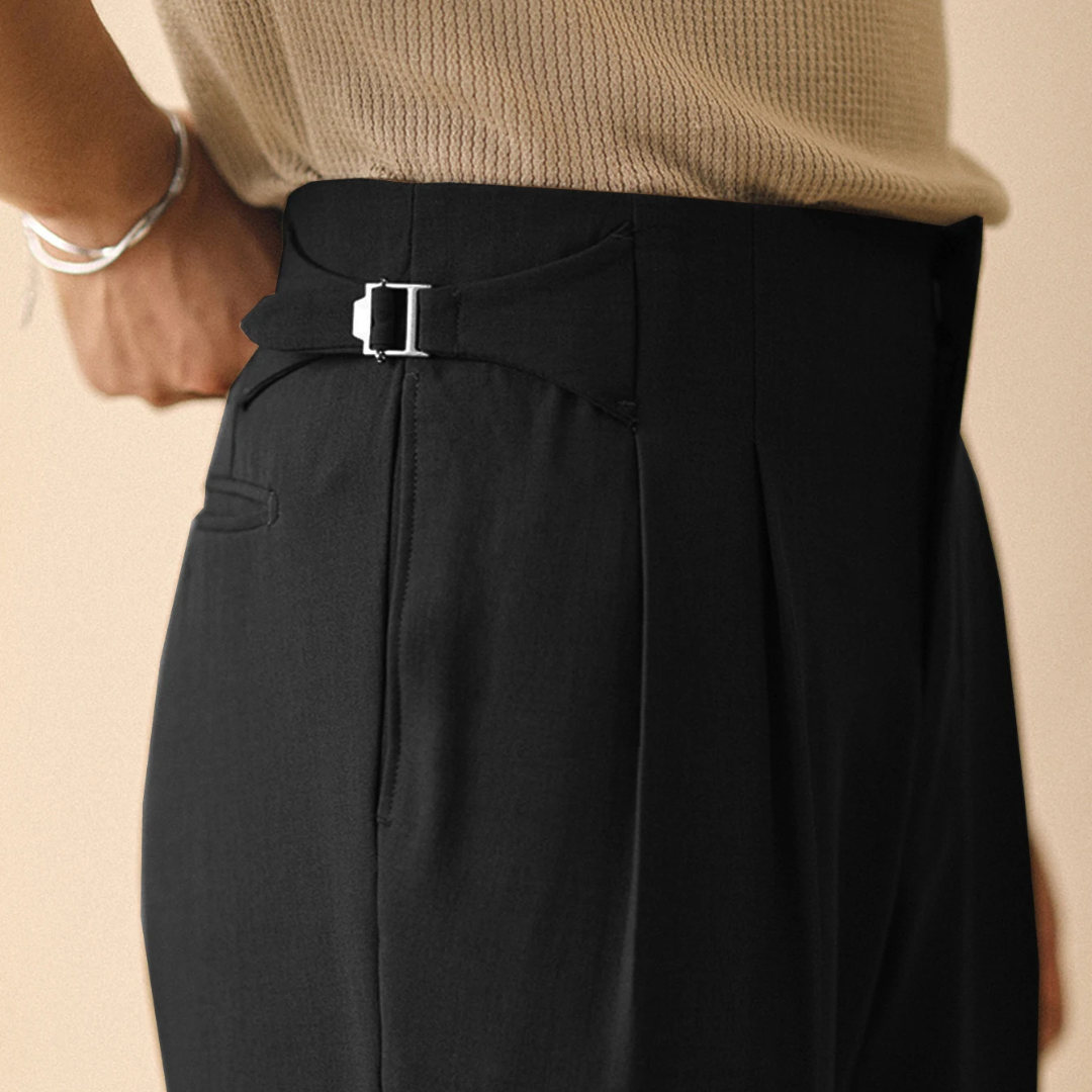 Celrien | Men’s Wide Leg Pleated Trousers for Business Casual Wear