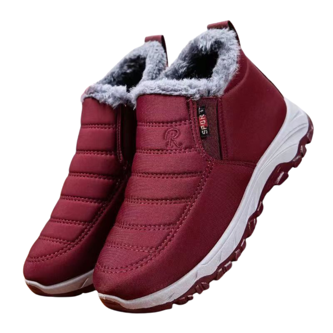 Men and Women Easy Slip On Fleece Lined Winter Boots