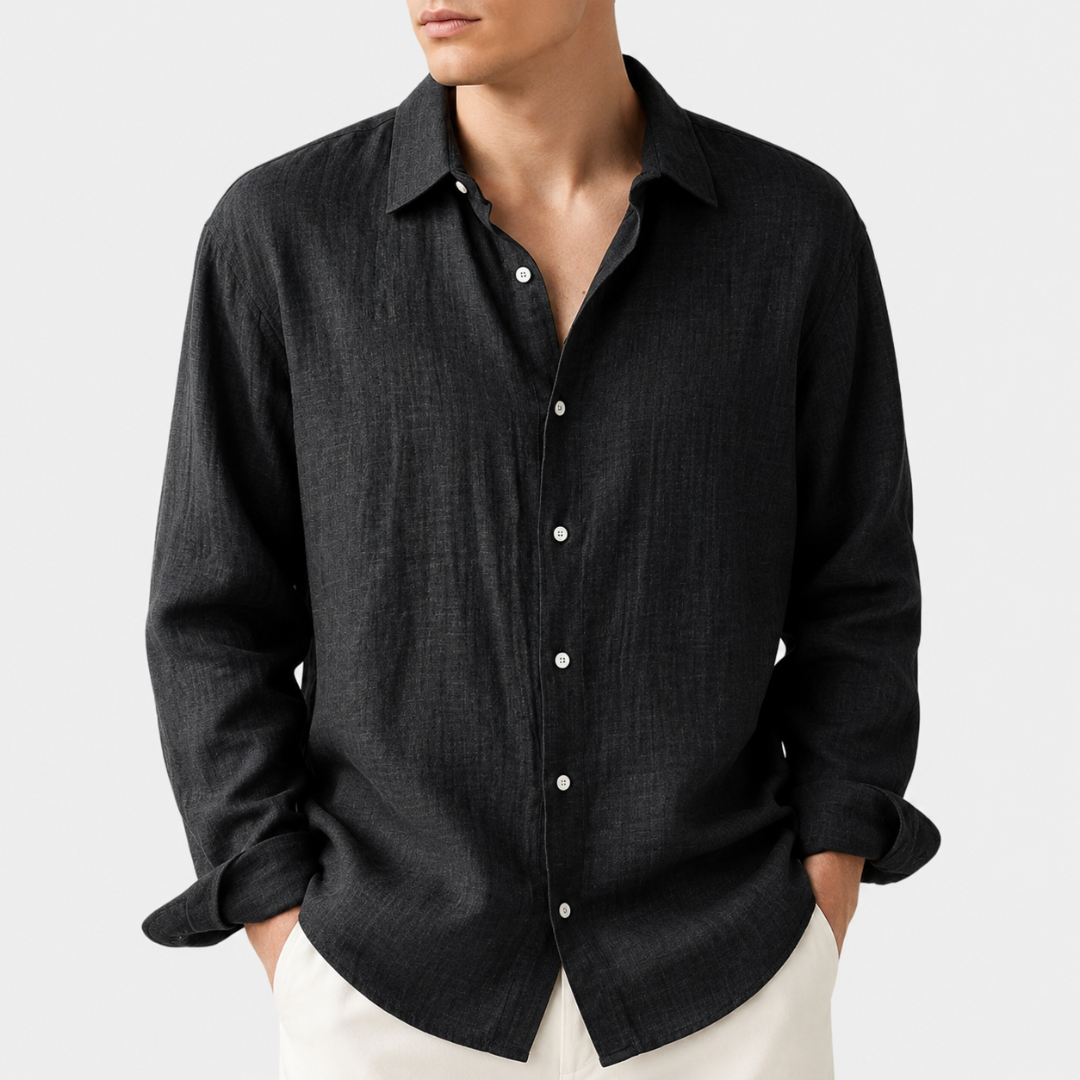 Celrien | Men’s Casual Vacation Shirt Long Sleeve Relaxed Fit