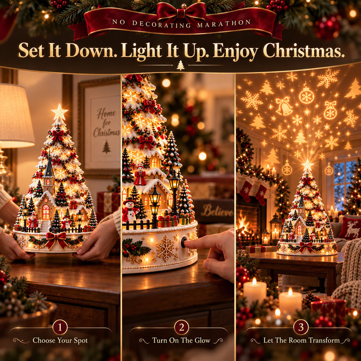 Christmas Village Lightscape Tree