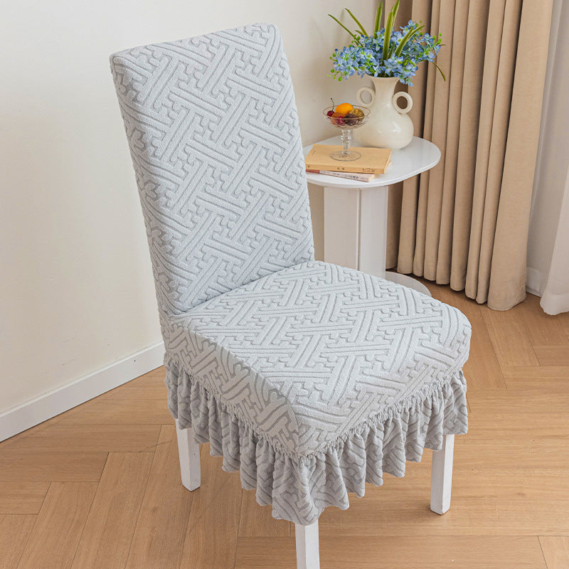 Elegant Ruffled Chair Slipcover