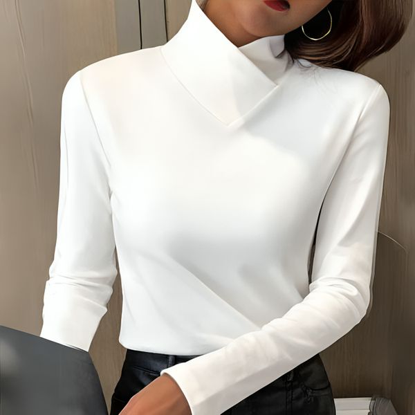 Sculpted Soft-Touch Turtleneck