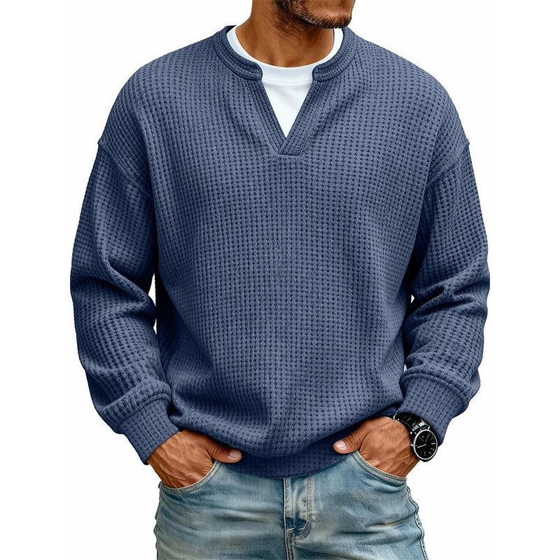 Layered Look Comfort Waffle T-Shirt