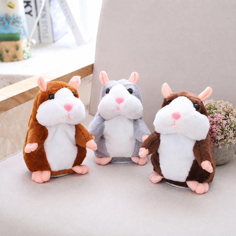 Talking Hamster Plush, Repeats Voices and Shakes Head