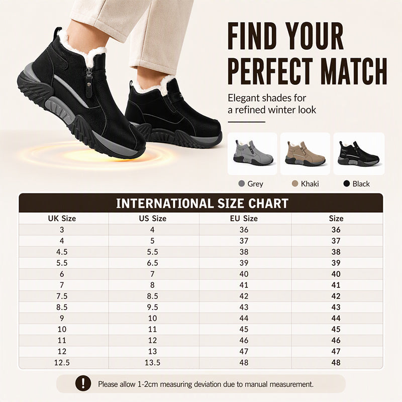 Zip On & Go Men's Warm PU Leather Casual Sneakers