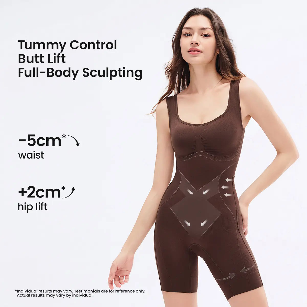 Tummy Control Butt Lifter Faja Bodysuit, Back Support Scrunch Back Open Design