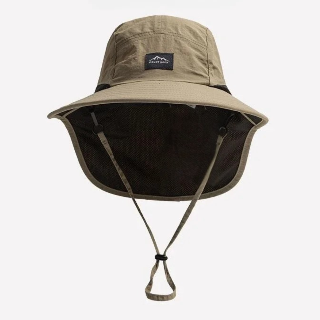 Celrien | Brimveil Wide-Brim Sun Hat With Neck Flap
