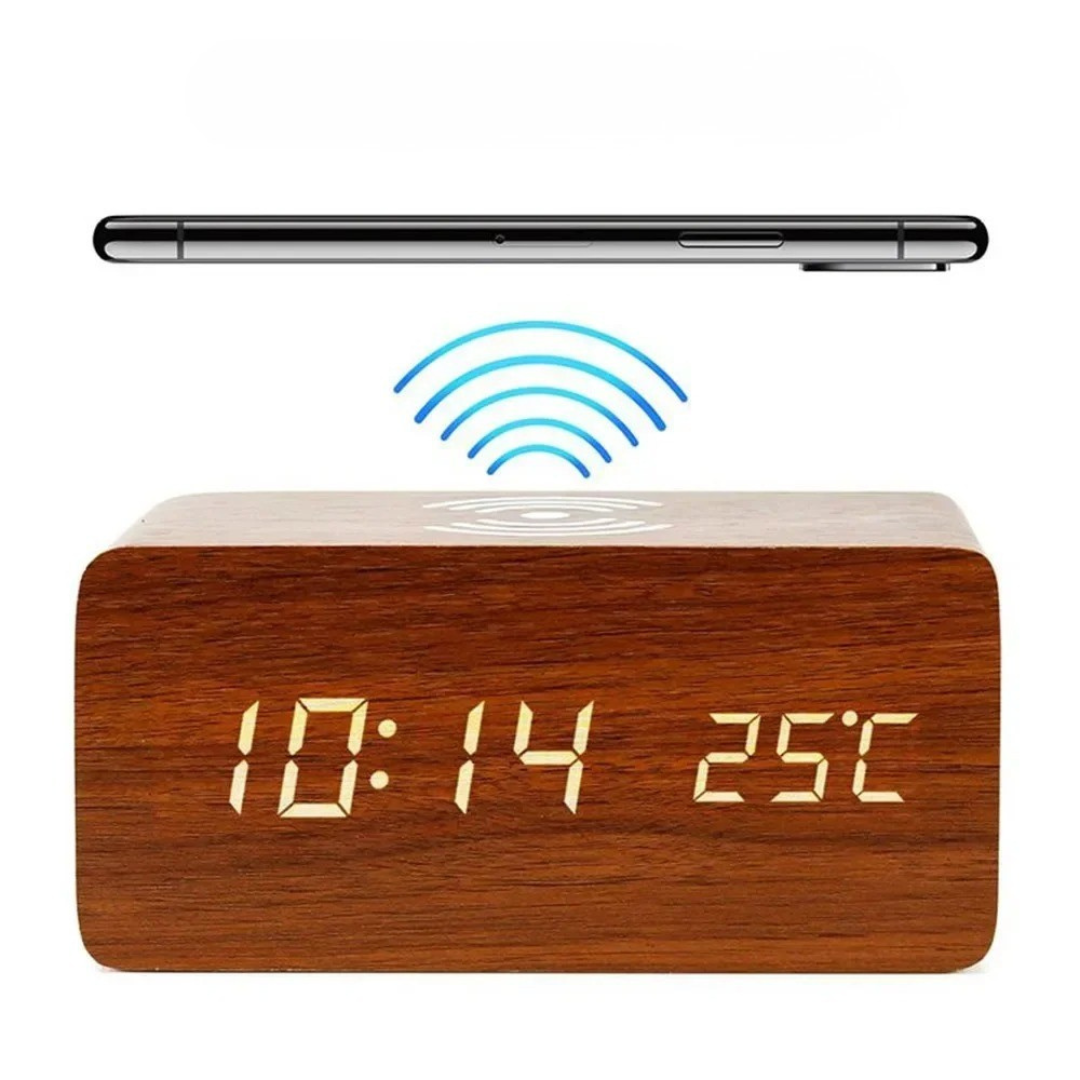 Celrien | Lumnora Digital LED Wooden Alarm Clock