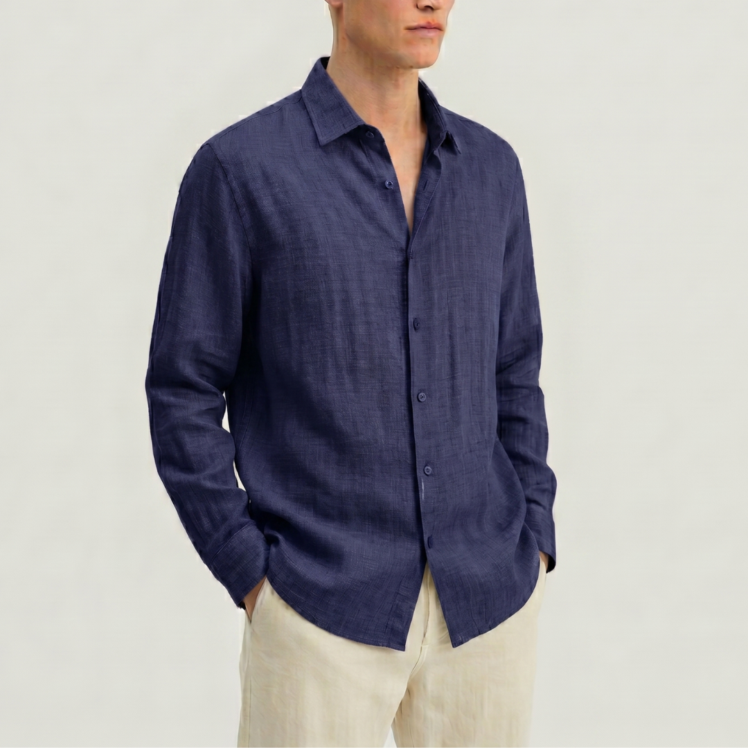 Celrien | Men’s Casual Vacation Shirt Long Sleeve Relaxed Fit