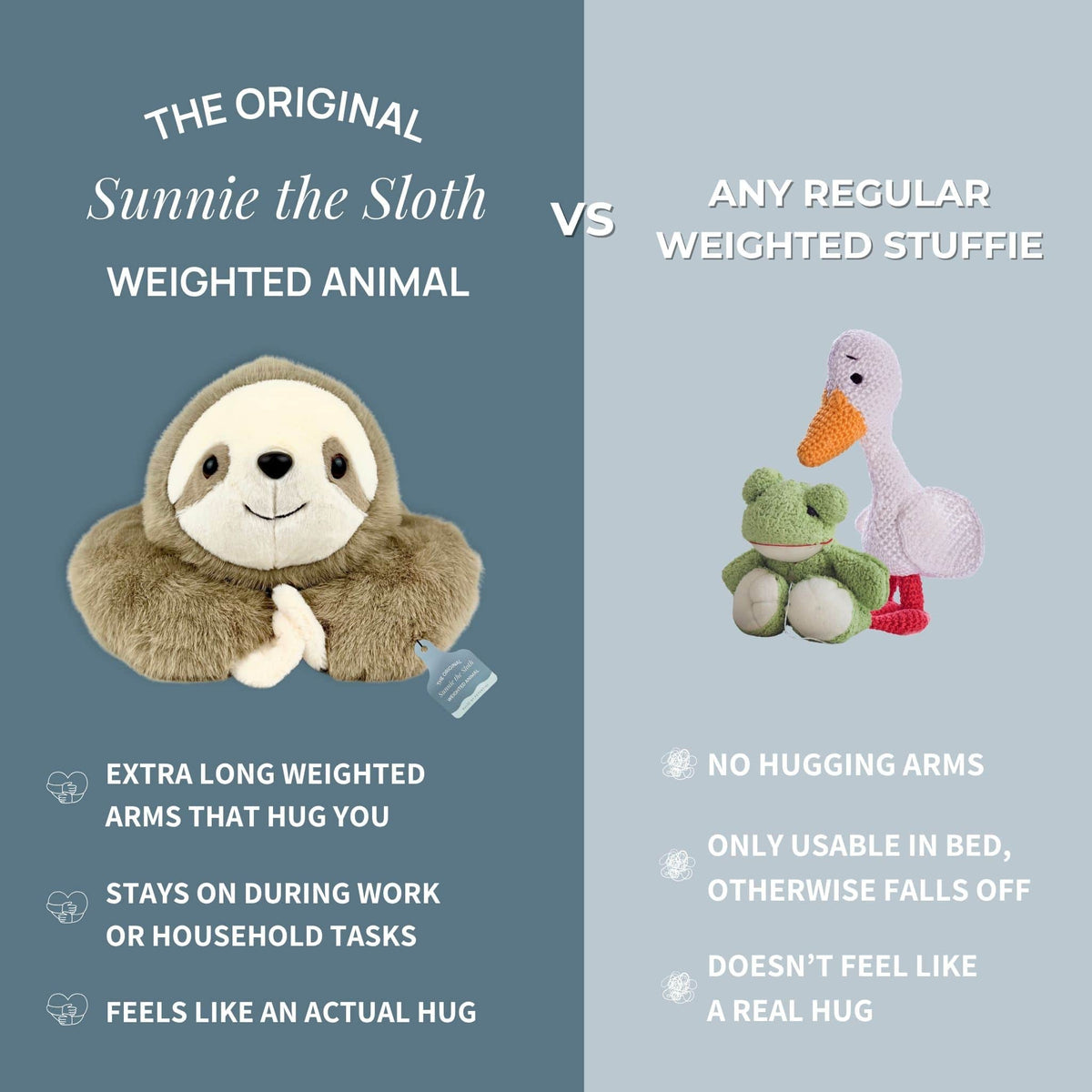 Sunnie the Sloth Weighted Animal