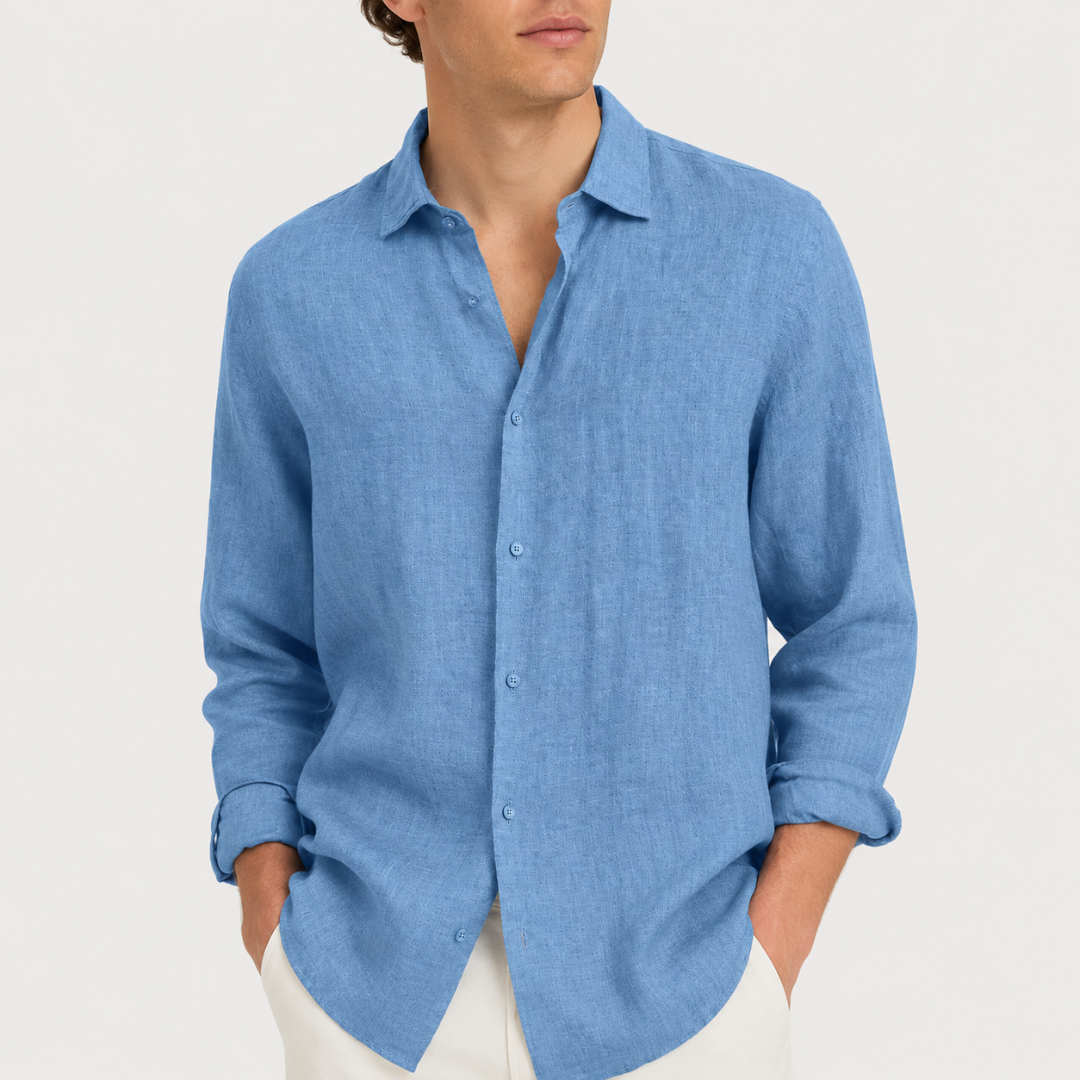 Celrien | Men’s Long Sleeve Casual Shirt Summer Button Up