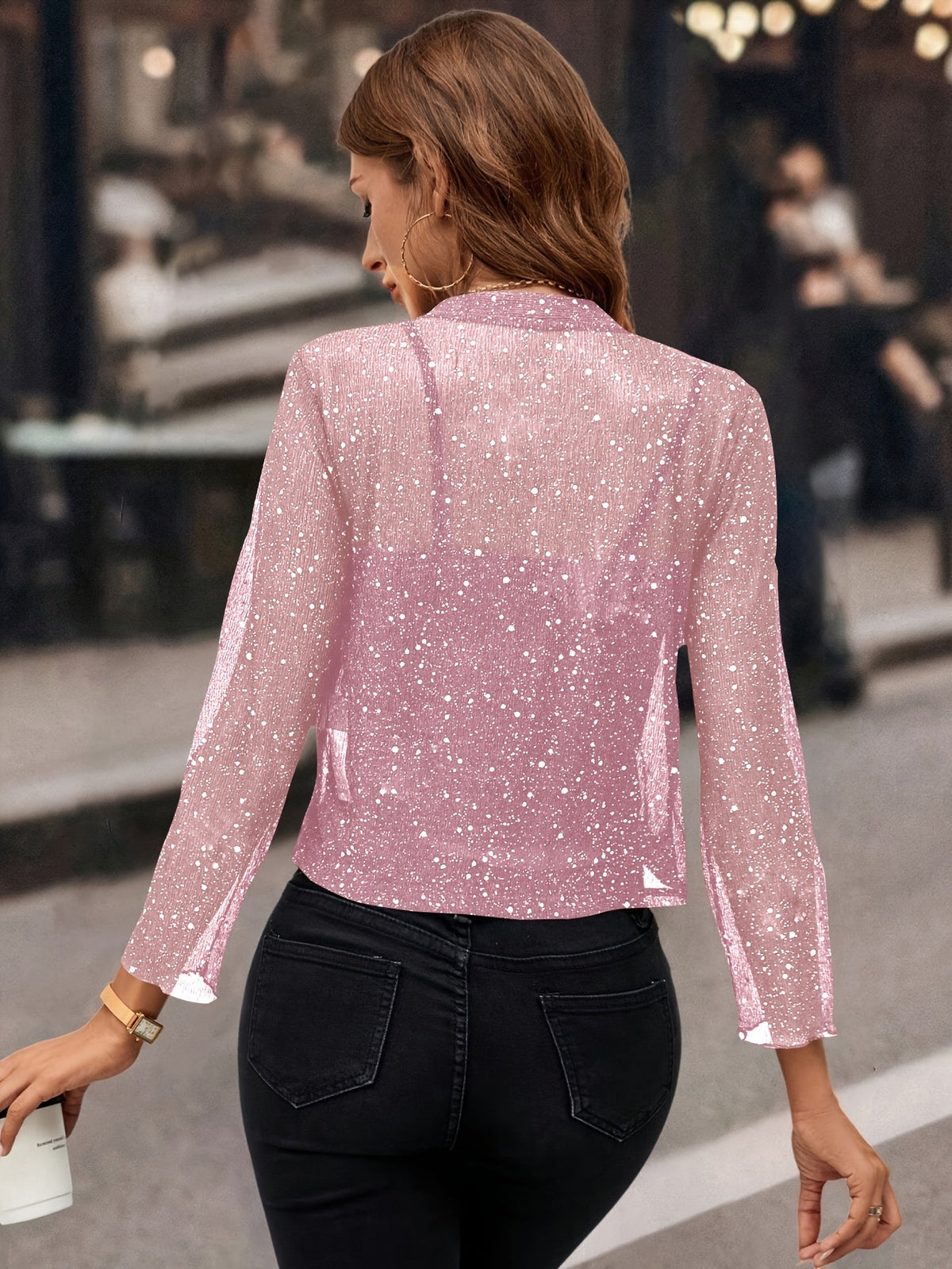 Shimmer Cropped Jacket