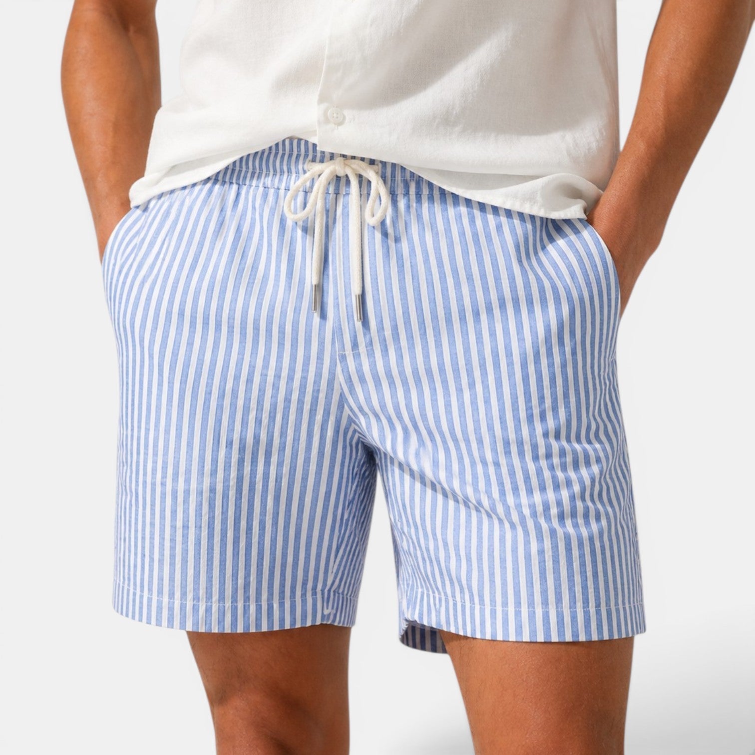 Celrien | Men's Casual Striped Beach Shorts
