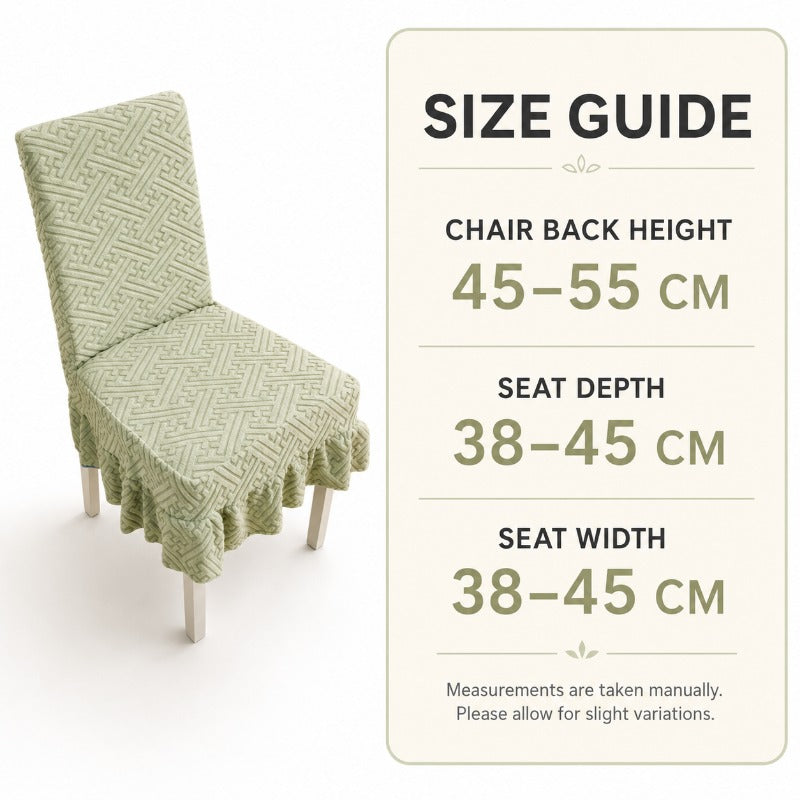 Elegant Ruffled Chair Slipcover