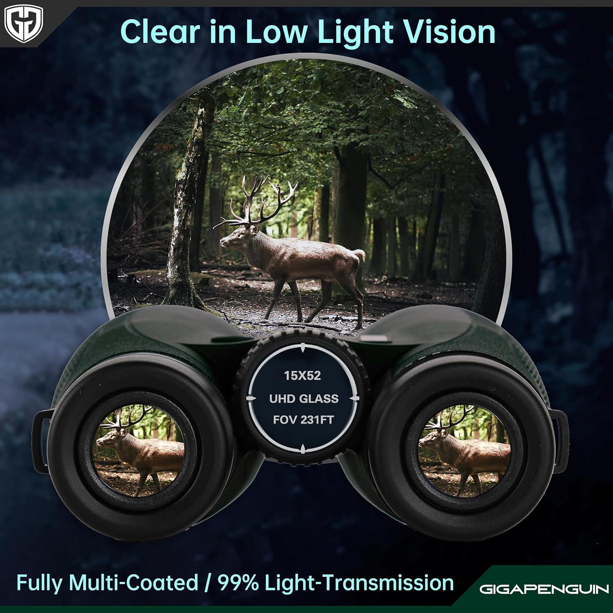 15X52 UHD Monocular with Smartphone Adapter