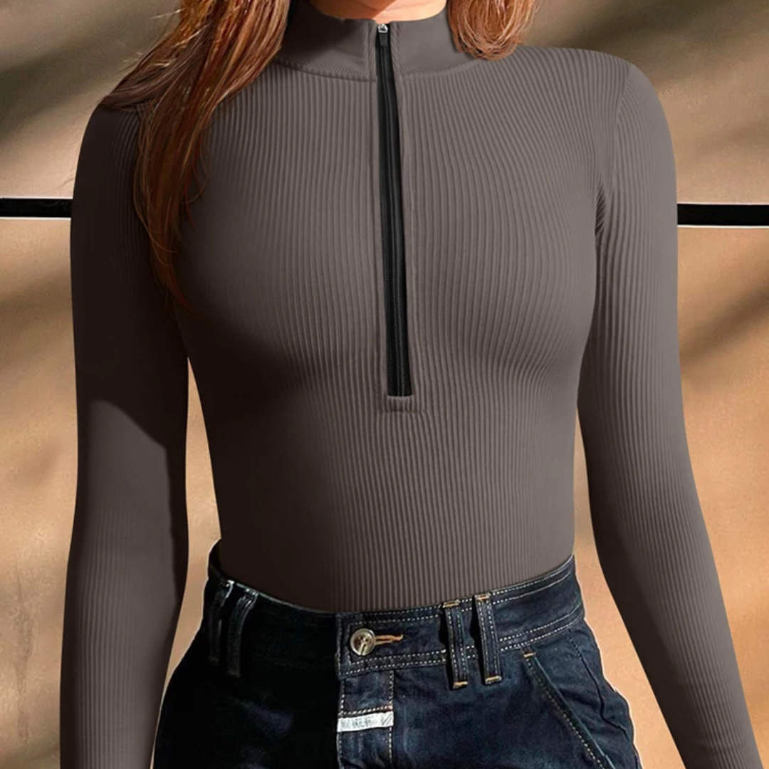 Celrien | Marivex Long-Sleeve One-Piece Polyester Swimsuit
