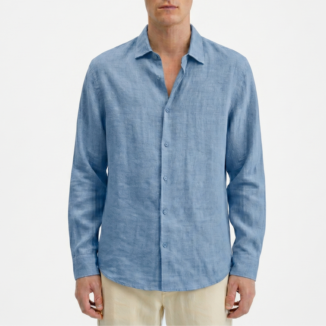 Celrien | Men’s Long Sleeve Casual Shirt Summer Button Up