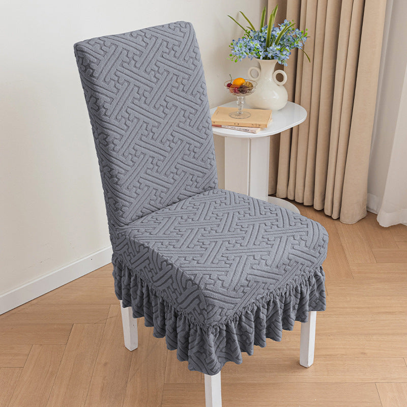 Elegant Ruffled Chair Slipcover