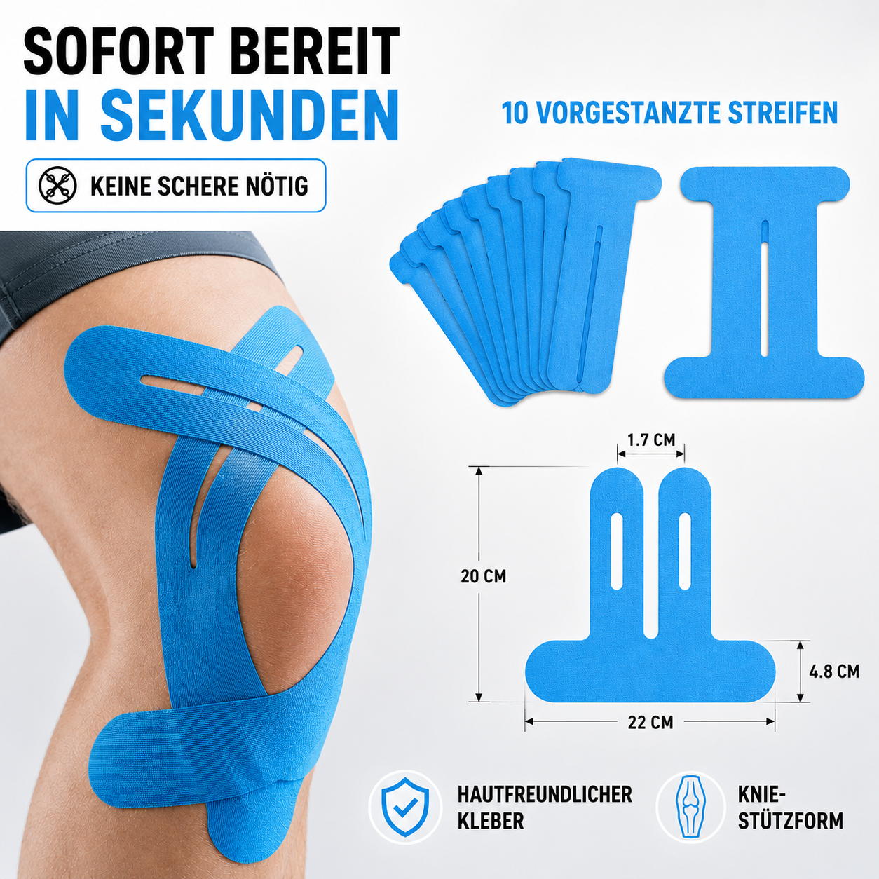 Celrien | Flexitape Elastic Breathable Kinesiology Knee Tape