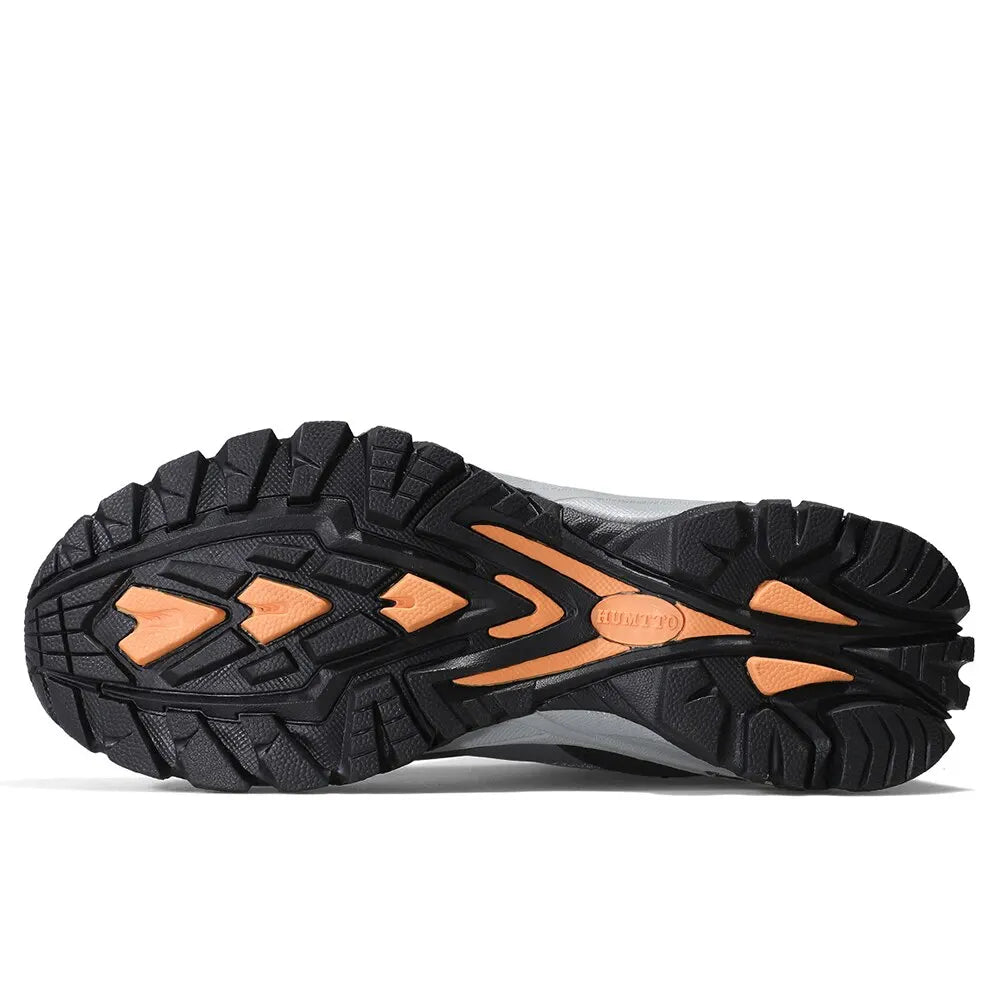 Men's hiking shoes with cushioned insole and deep tread sole for grip