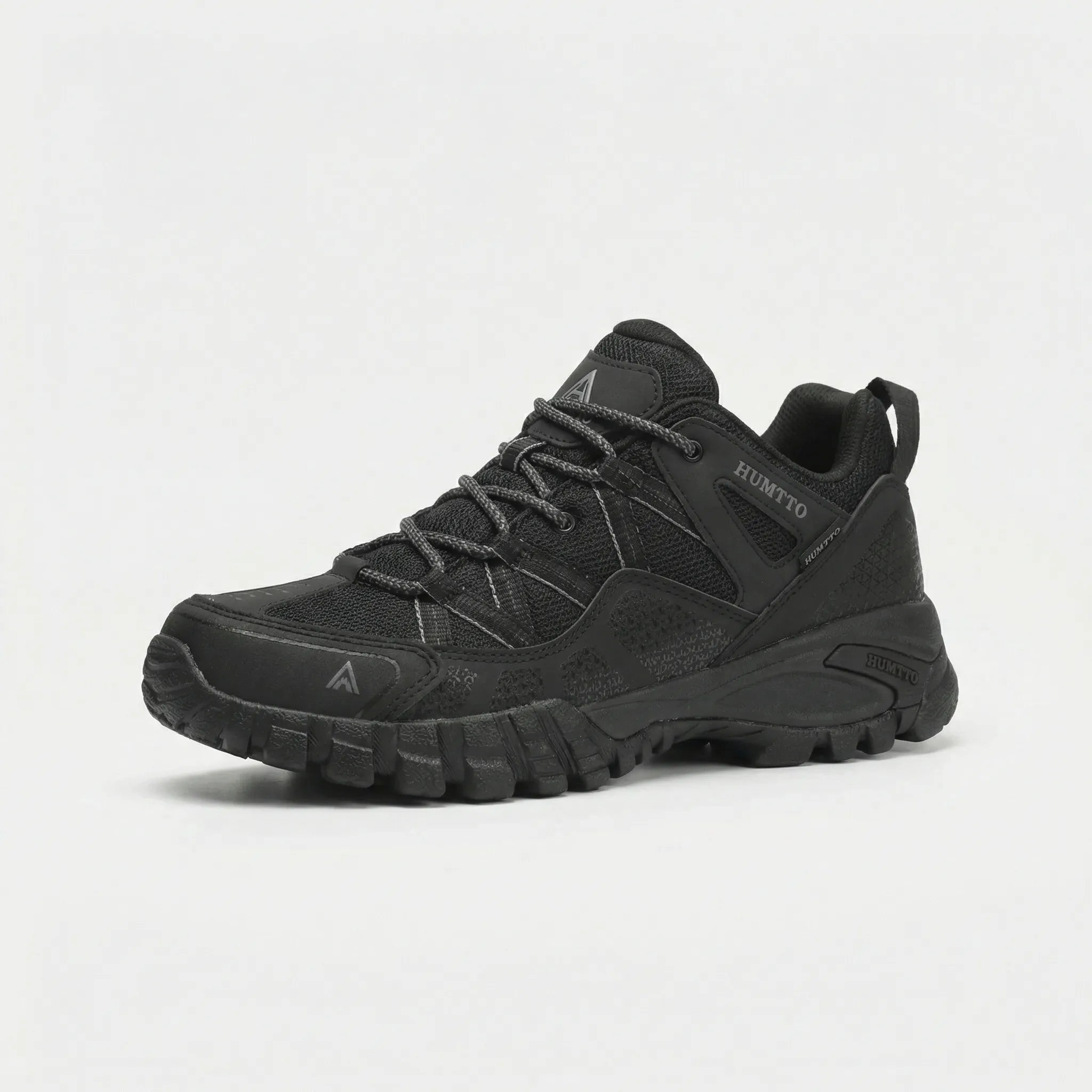 Men's hiking shoes with cushioned insole and deep tread sole for grip
