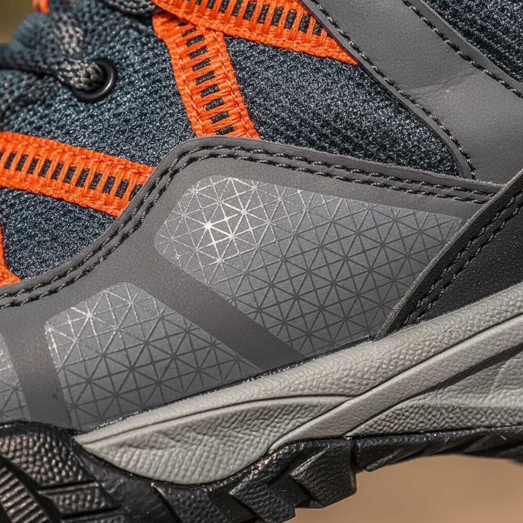 Men's hiking shoes with cushioned insole and deep tread sole for grip