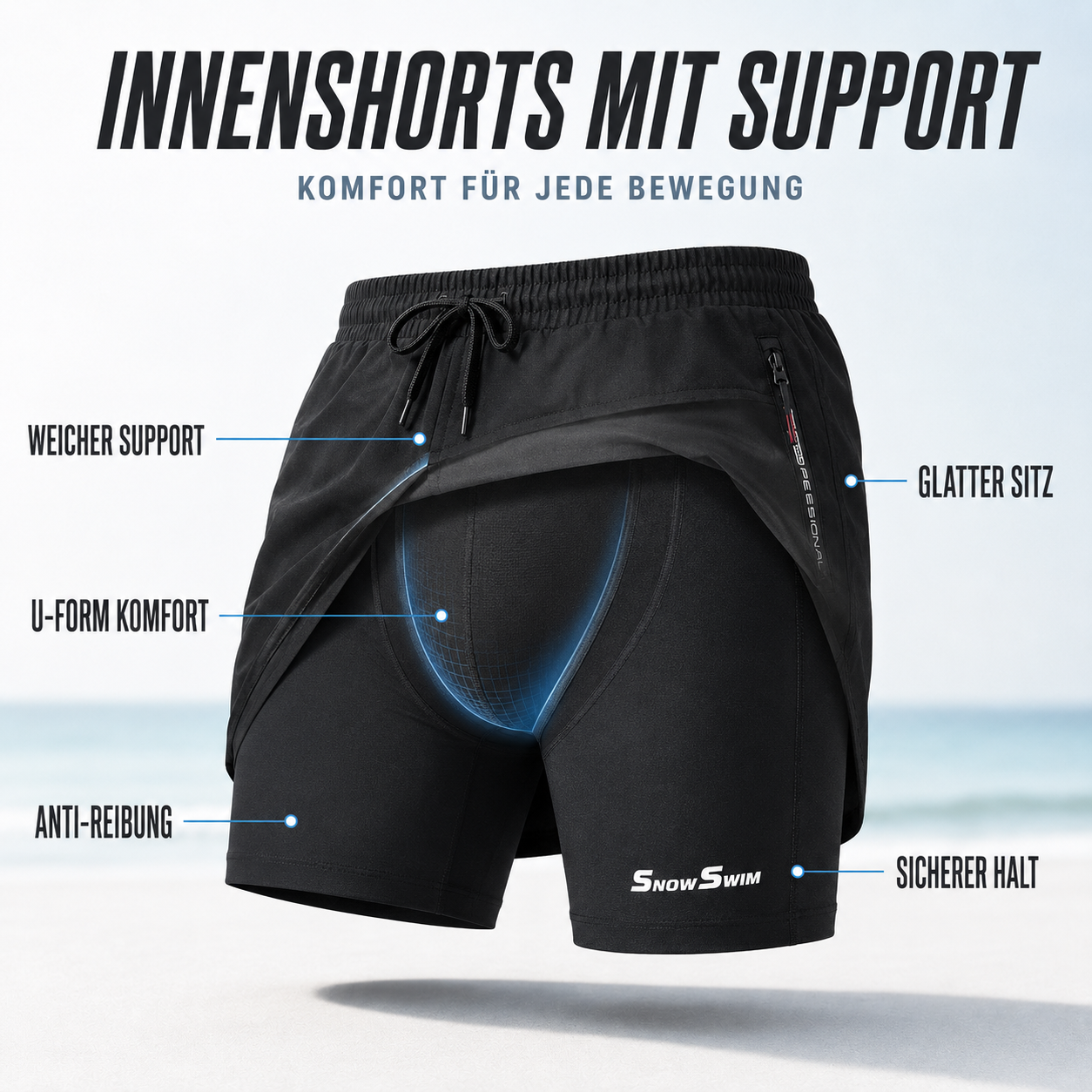 Celrien | Mariswift Swim Shorts with Double Layer