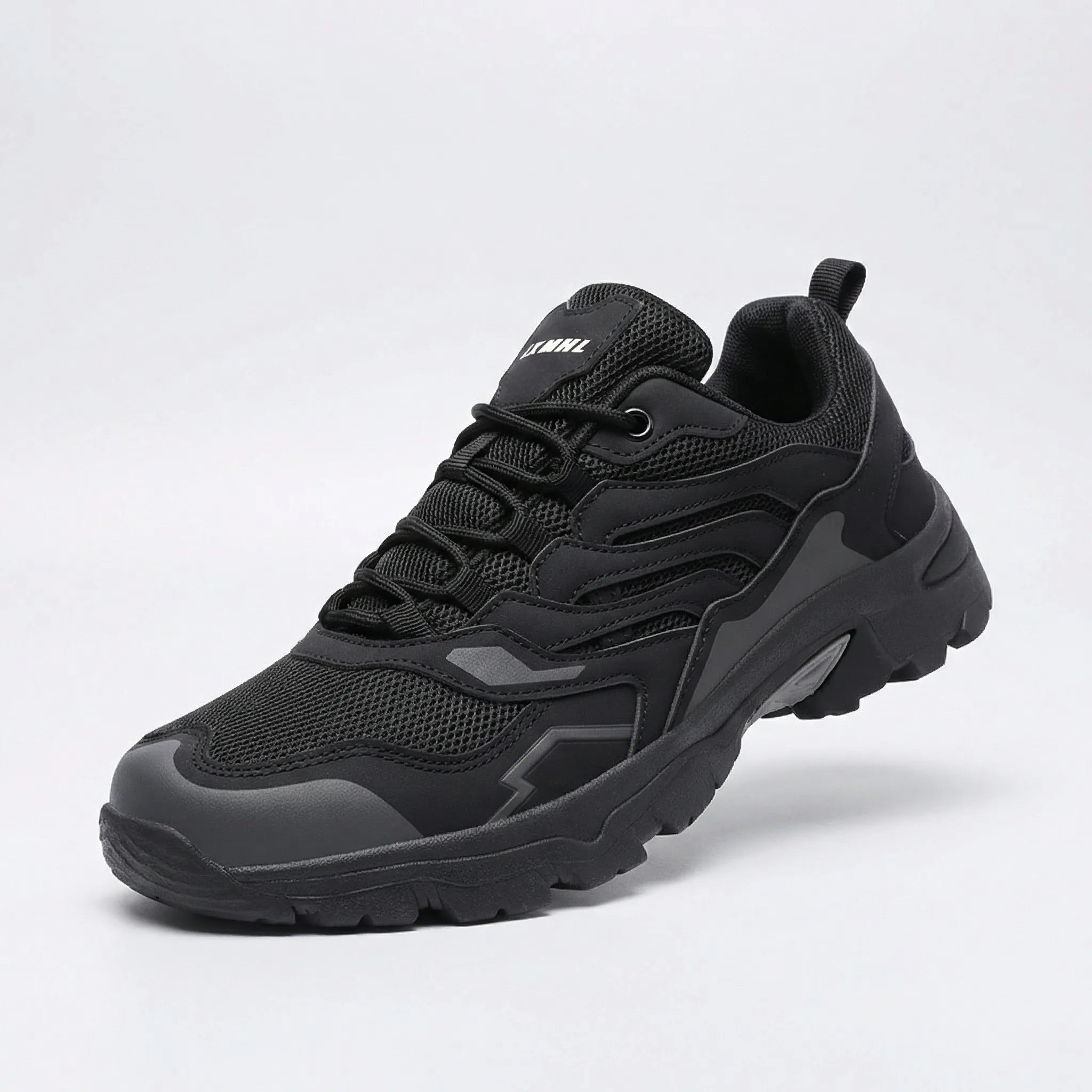 Women's waterproof hiking shoe with ankle support and tread pattern