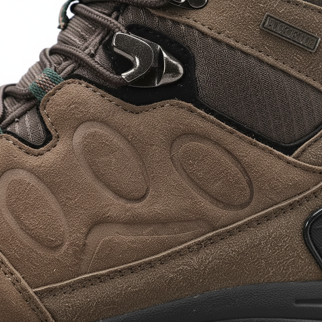 Men's high hiking boot with laced closure and deep tread sole