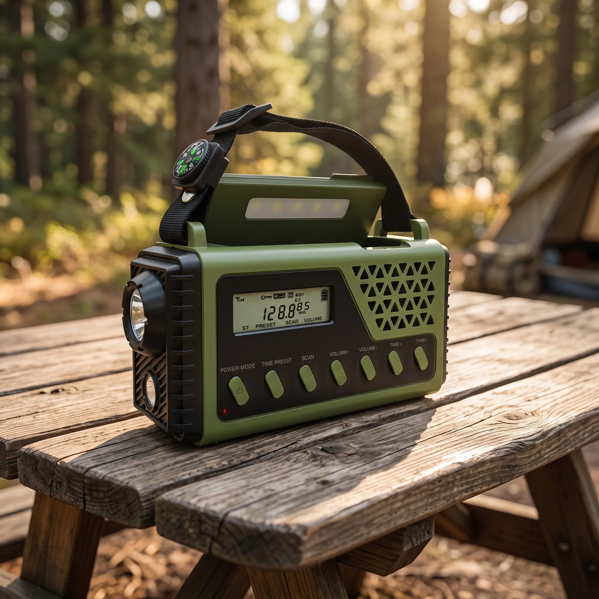 Campsite Audio and Lighting Radio with Bluetooth Speaker