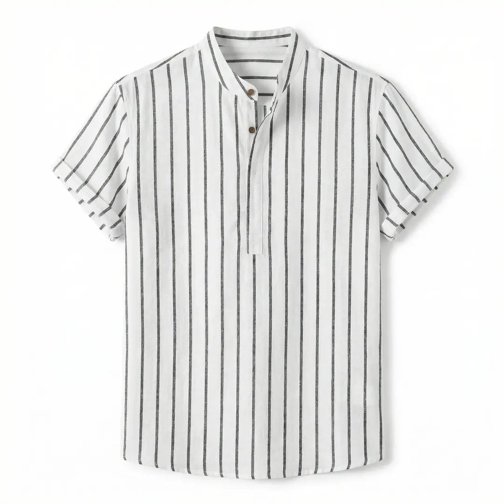 Celrien | Men’s Linen Summer Shirt Short Sleeve Breathable Casual Fit