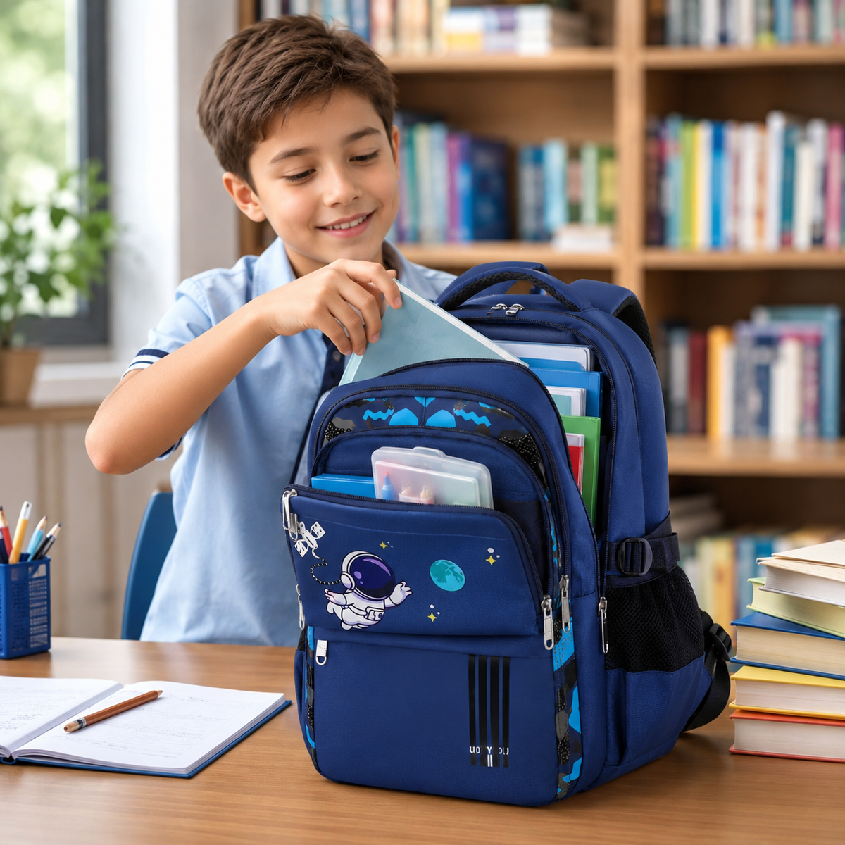 Celrien | AstroVibe Waterproof Polyester School Backpack