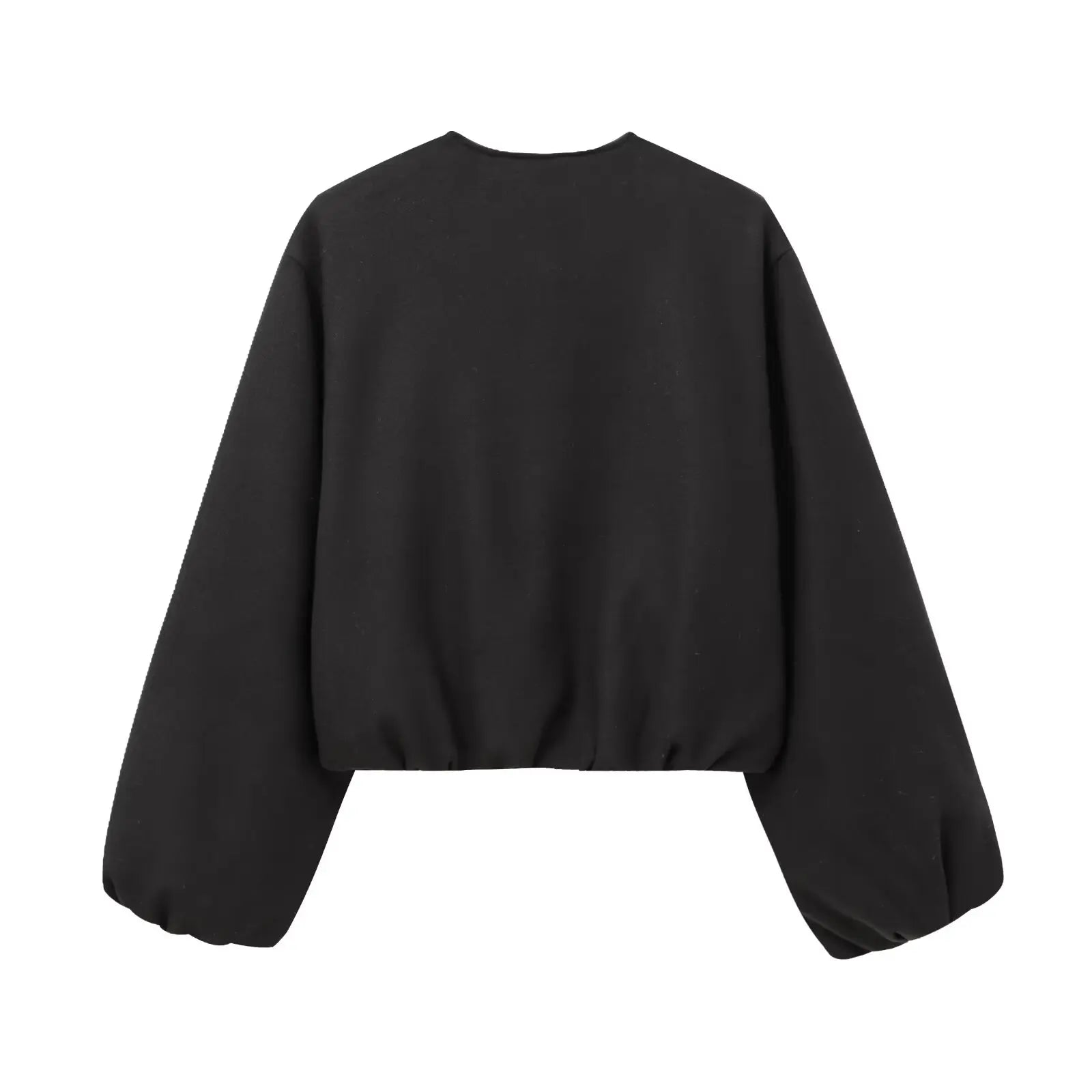 Celrien | Cropped Zip-Front Bomber Jacket